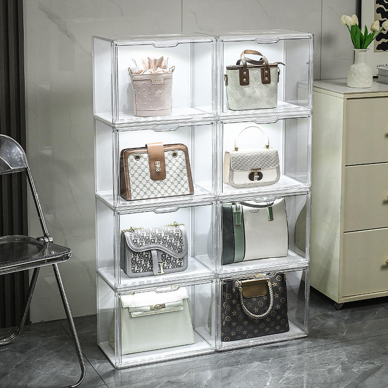 LED Acrylic Handbag Display Box – Lighted Showcase for Luxury Bags 14.2×10.6×9.1in 26ISHM0602 - Image 3