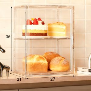 Acrylic Food Storage Box Dustproof Fresh-Keeping Container Food Display Rack 25ISHM1007