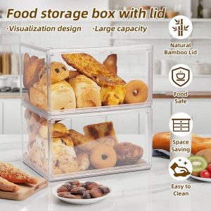all-Mounted Acrylic Food Storage Box – Dustproof Fresh-Keeping Display Rack 25ISHM0515