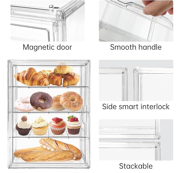 Wall-Mounted Acrylic Food Storage Box - Side View