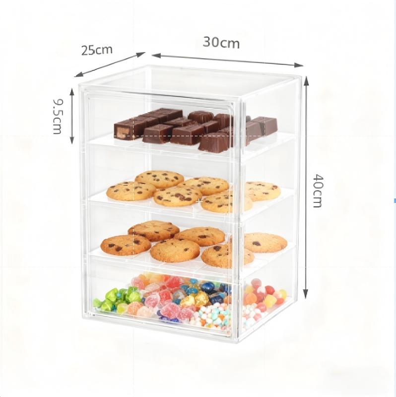 Clear Acrylic Storage Box – 40×25×30cm, 3 Removable Partitions 25ISHM0603 - Image 4