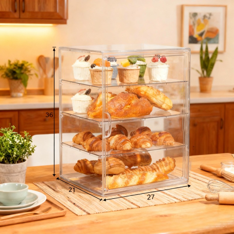 Three-layer acrylic partition tray insert for storage boxes