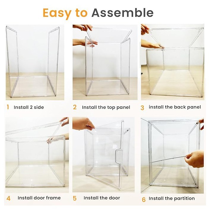 Wall-Mounted Acrylic Food Storage Box - Open View