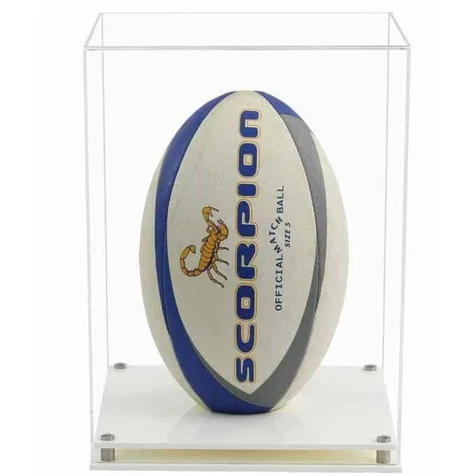Display Case for a Rugby Ball / Football with a Modern Base (Choice of Base Colours) - Image 3