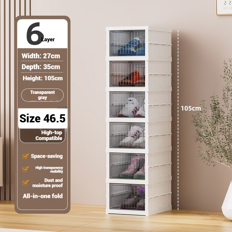 Foldable Shoe Cabinet – Installation-Free Transparent Multi-Layer Shoe Storage 25ISHM1002