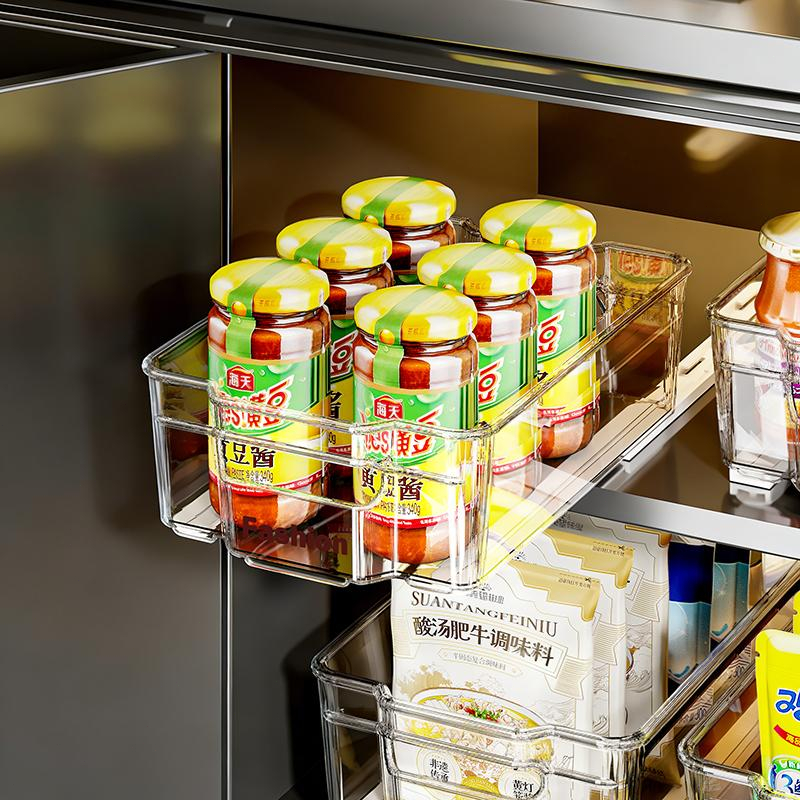 Pull-Out Telescopic Fridge Organizer – Clear Storage Bin for Refrigerator 25IS12245