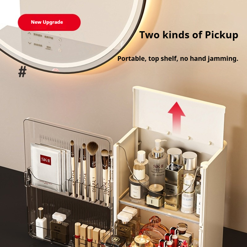 Foldable Makeup Organizer Box – Cosmetic Shelf with Lipstick Rack & Drawers 25ISHM0902