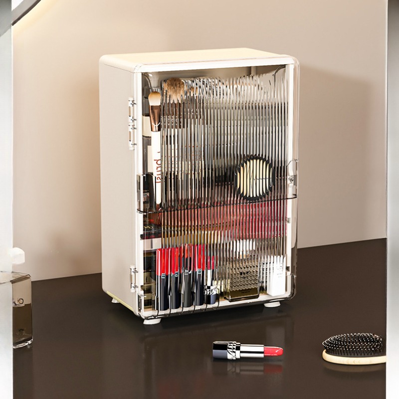 Foldable Makeup Organizer Box – Cosmetic Shelf with Lipstick Rack & Drawers 25ISHM0902