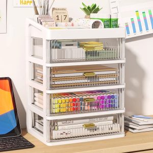 Transparent Drawer Desktop Storage Box – Cosmetics & Stationery Organizer