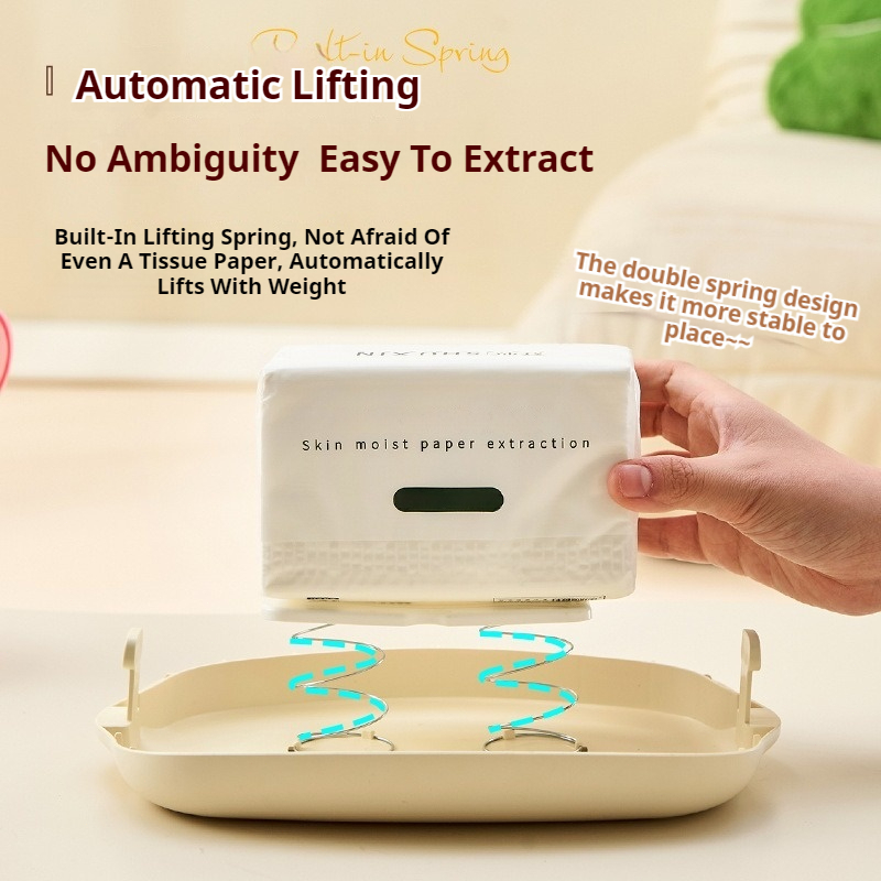 Desktop Tissue Box with Blind Box Storage – Acrylic Display Rack for Figures 24×17×13cm