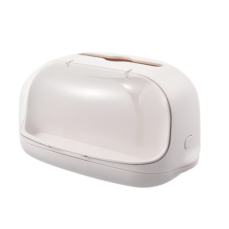 Desktop Tissue Box with Blind Box Storage – Acrylic Display Rack for Figures 24×17×13cm