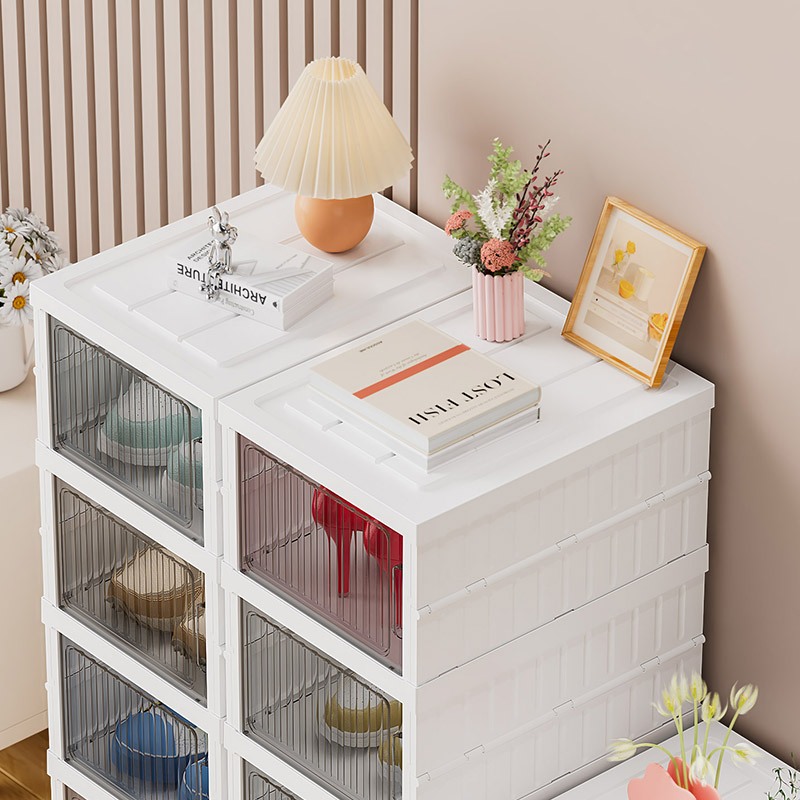 No-Install Transparent Shoe Cabinet – Multi-Layer Thickened Foldable Storage Box