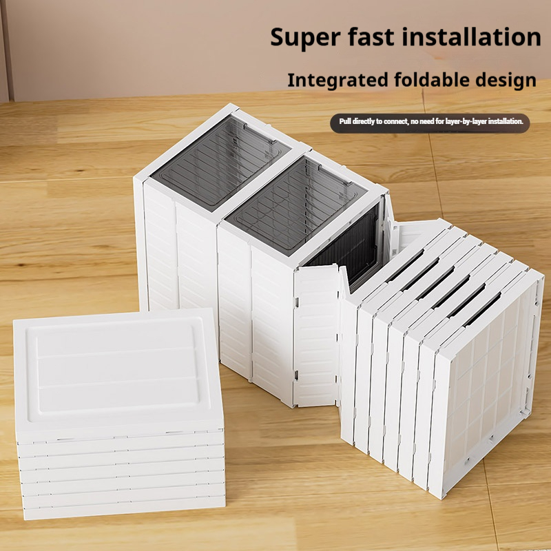 No-Install Transparent Shoe Cabinet – Multi-Layer Thickened Foldable Storage Box