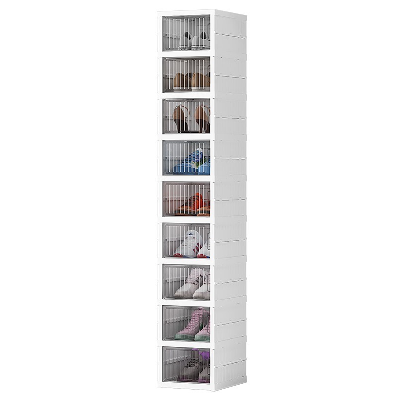No-Install Transparent Shoe Cabinet – Multi-Layer Thickened Foldable Storage Box