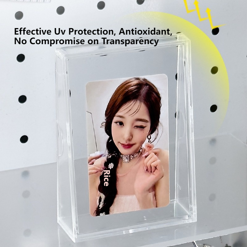 Photocard Display Box – Transparent Acrylic Card Holder for Anime & Art Cards 25ISHM0804