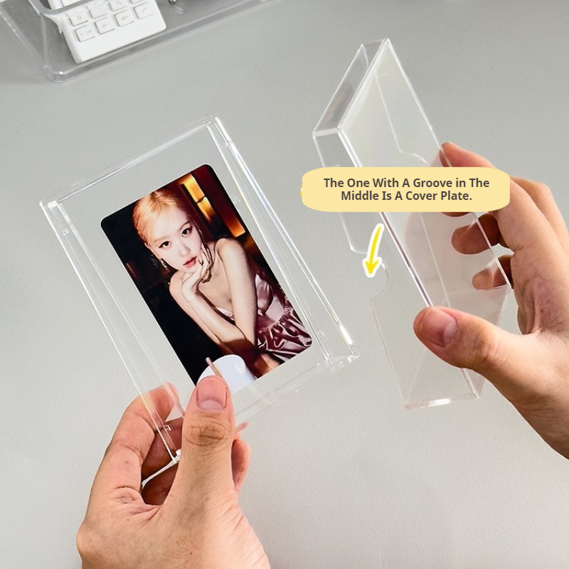 Photocard Display Box – Transparent Acrylic Card Holder for Anime & Art Cards 25ISHM0804