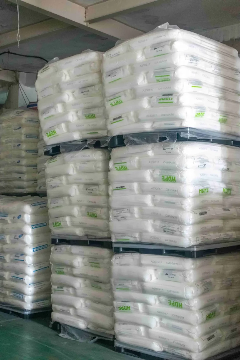 Plastic raw material pellets for display boxes