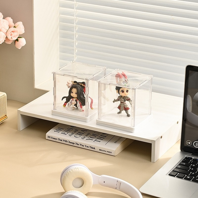 Rotating Acrylic Figure Display Box – 360° Spinning Showcase for Blind Box Figures 26ISHM0304