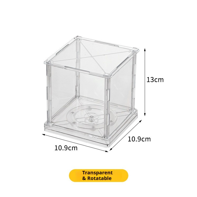 Rotating Acrylic Figure Display Box – 360° Spinning Showcase for Blind Box Figures 26ISHM0304