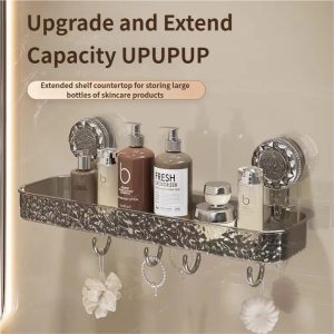 No-Drill Wall Shelf – Suction Cup Storage Rack for Bathroom & Bedroom 25ISOD1204