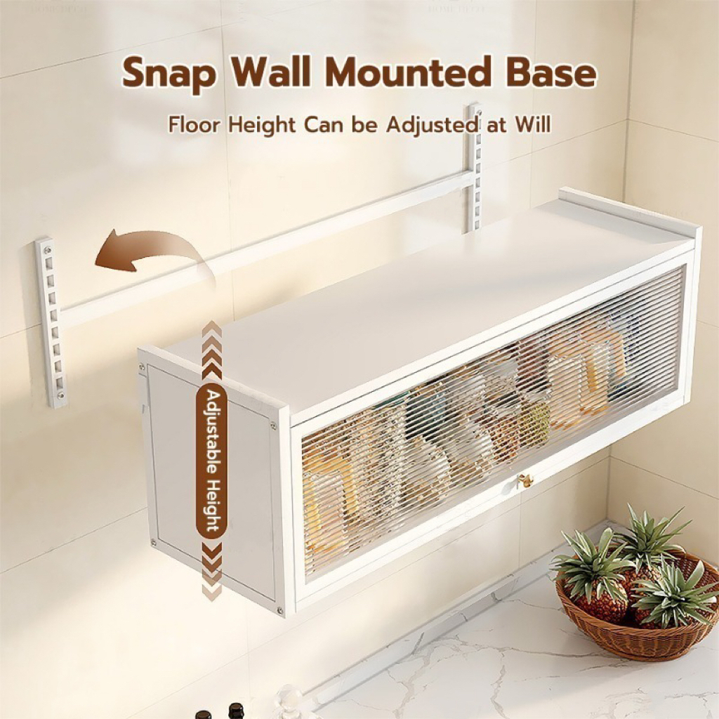 Wall-Mounted Dustproof Storage Cabinet – Pegboard Locker Shelf for Bathroom & Kitchen 25ISHM0506
